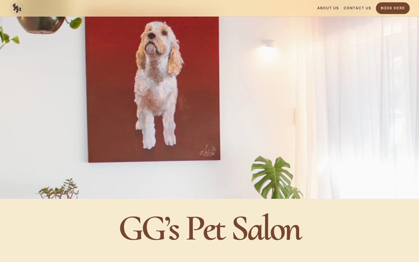 GG's Pet Salon homepage