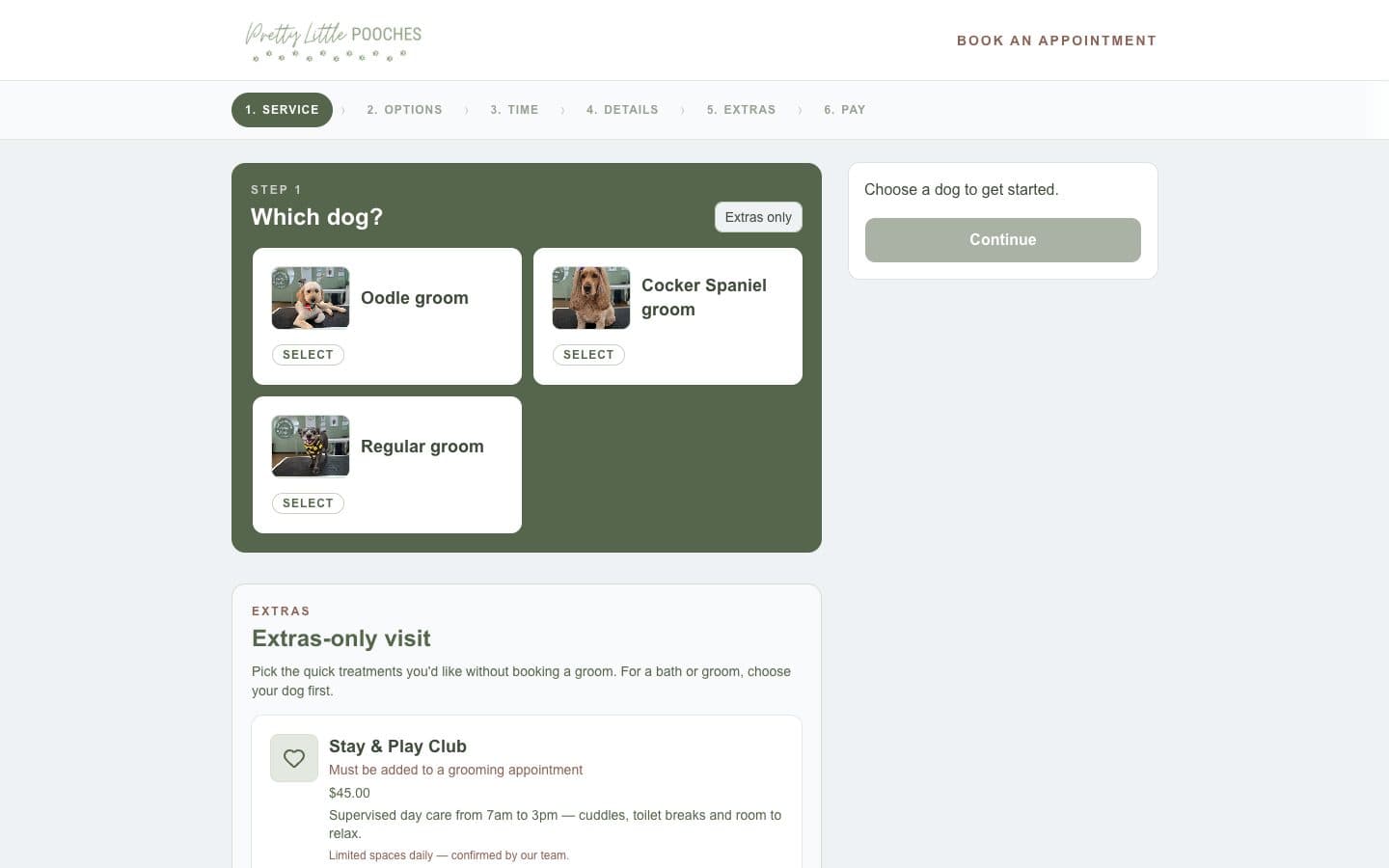 Pretty Little Pooches homepage